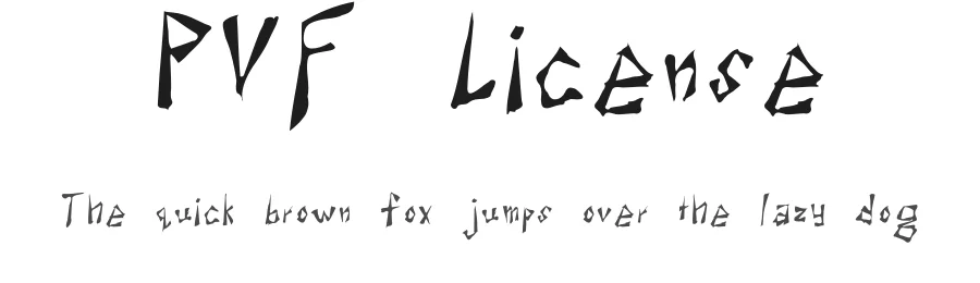 PVF License — Script Handwritten Font