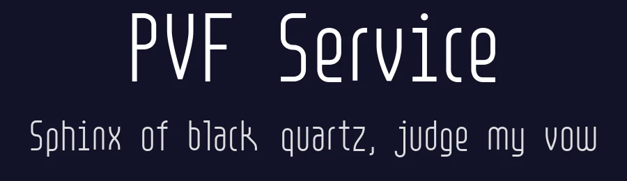 PVF Service — Sans Serif Font — thumbnail 2