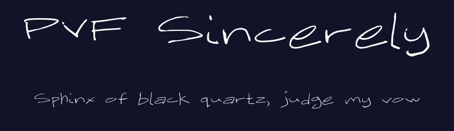 PVF Sincerely — Script Handwritten Font — thumbnail 2