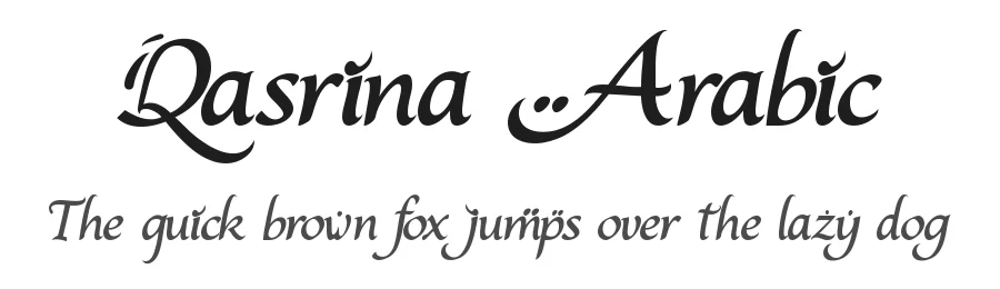 Qasrina Arabic by Yoga Letter 2026 (Isroni Yoga Prasetya) — Script Handwritten Font