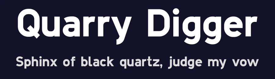 Quarry Digger by Noponies | Dale Sattler — Sans Serif Font — thumbnail 2