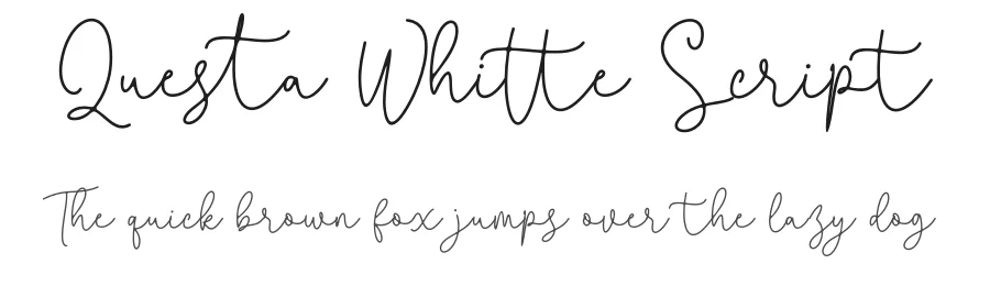 Questa Whitte Script by Rian Rahardi — Script Handwritten Font