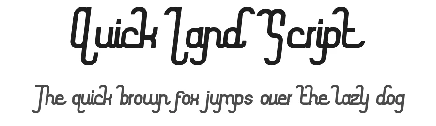 Quick Land Script β Script Handwritten Font