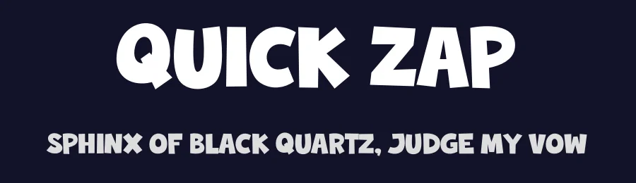 Quick Zap by Sahirul Puguh — Display Font — thumbnail 2