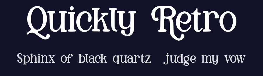 Quickly Retro by Ilyas Yasin — Serif Font — thumbnail 2