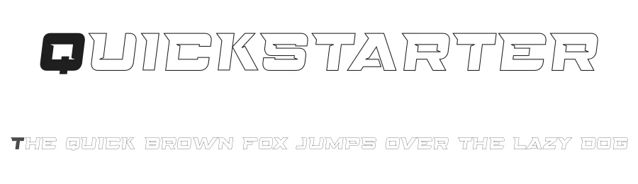 Quickstarter by Sahirul — Display Font