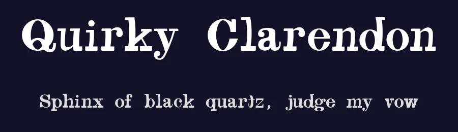 Quirky Clarendon — Slab Serif Font — thumbnail 2
