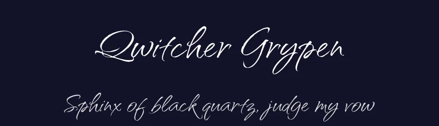 Qwitcher Grypen by Robert E. Leuschke — Script Handwritten Font — thumbnail 2