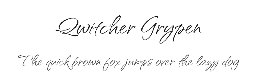 Qwitcher Grypen by Robert E. Leuschke — Script Handwritten Font