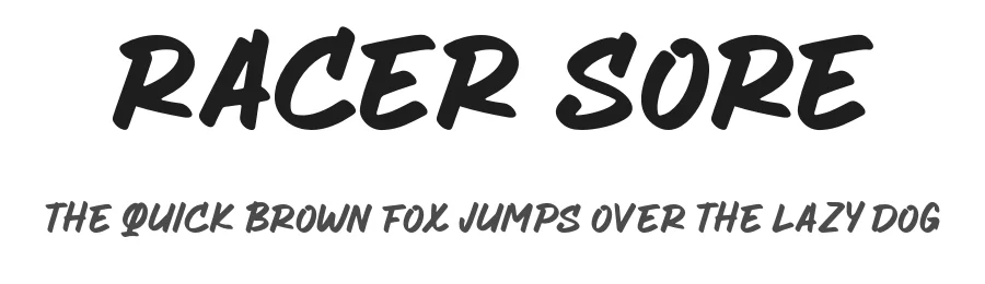 Racer Sore by forberas — Script Handwritten Font