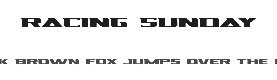 Racing Sunday by Dida Ahluddin — Display Font