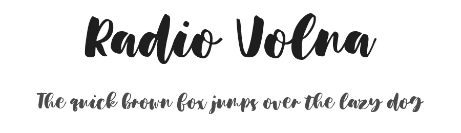 Radio Volna by DmitriyChirkov — Script Handwritten Font