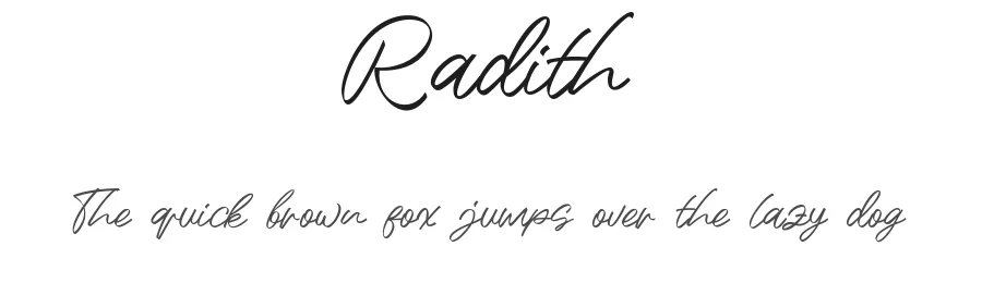 Radith by Khurasan — Script Handwritten Font