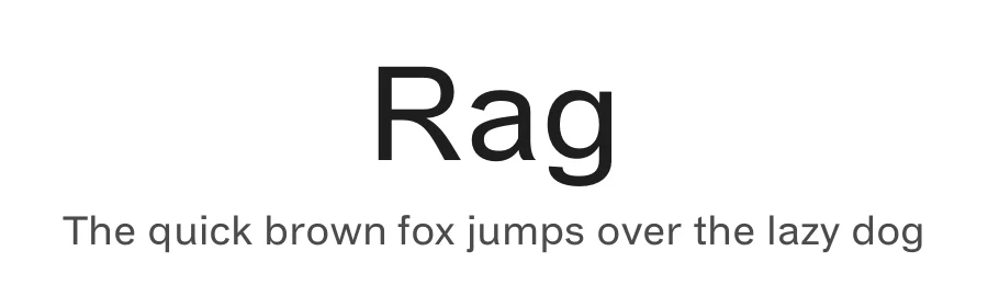 Rag by Dennis Grauel — Sans Serif Font