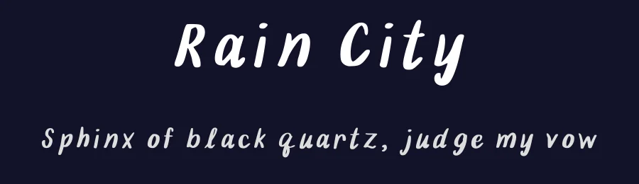 Rain City — Script Handwritten Font — thumbnail 2
