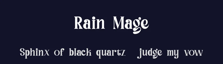 Rain Mage by Pandeka Studio — Display Font — thumbnail 2