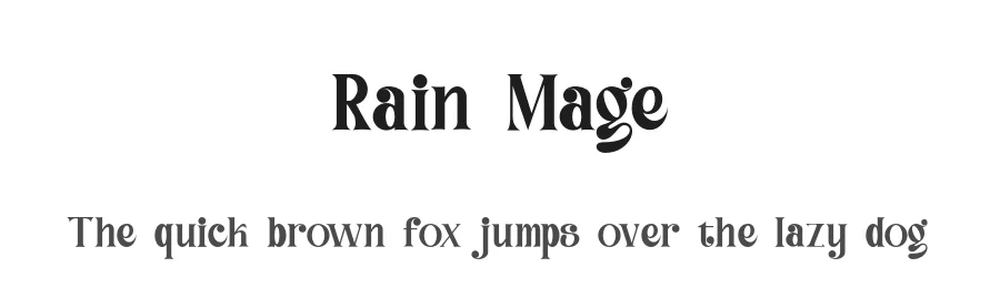 Rain Mage by Pandeka Studio — Display Font