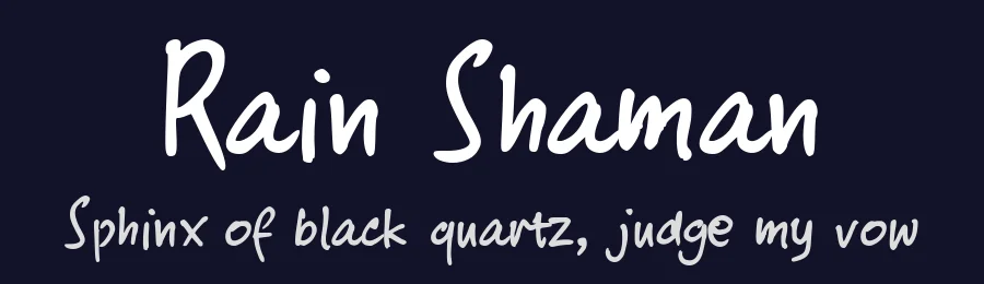 Rain Shaman by Joe Letter — Script Handwritten Font — thumbnail 2