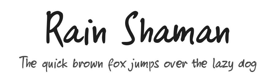 Rain Shaman by Joe Letter — Script Handwritten Font