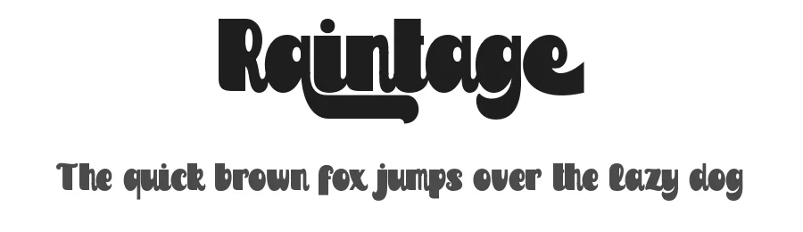 Raintage by Dida Ahluddin — Display Font
