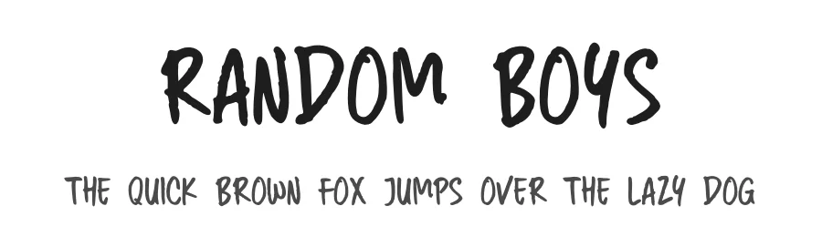 Random Boys by Joe letter — Script Handwritten Font