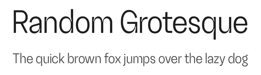 Random Grotesque by RandomMaerks β Sans Serif Font