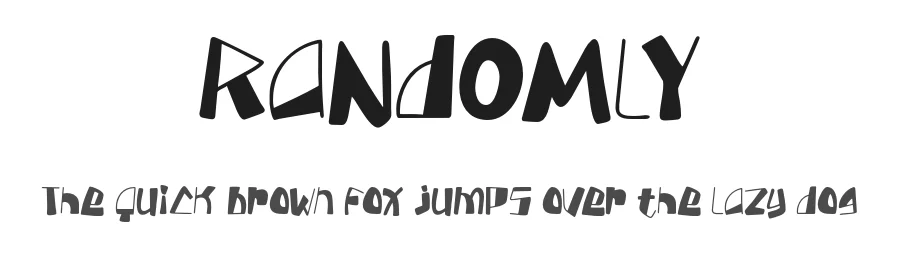Randomly by Dida Ahluddin — Display Font