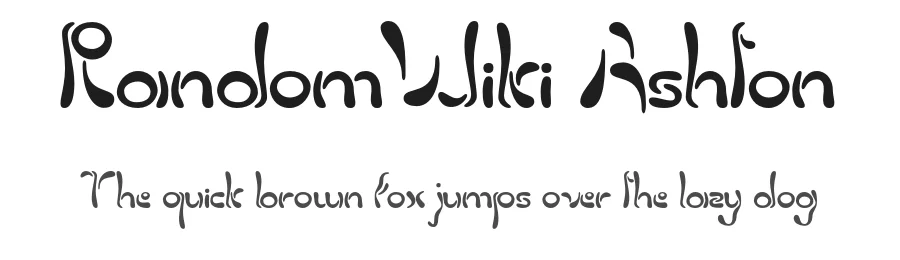 RandomWiki Ashton by Adèle Laurent — Script Handwritten Font