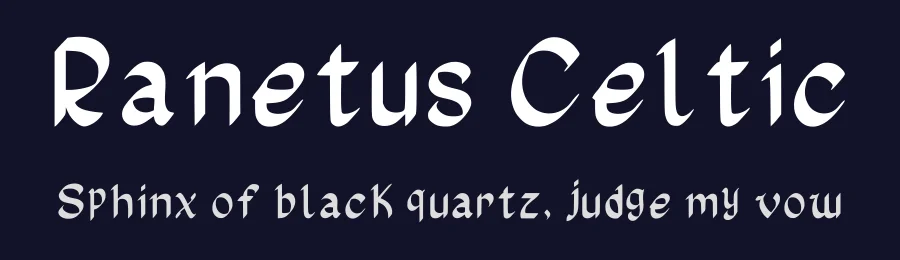 Ranetus Celtic — Script Handwritten Font — thumbnail 2