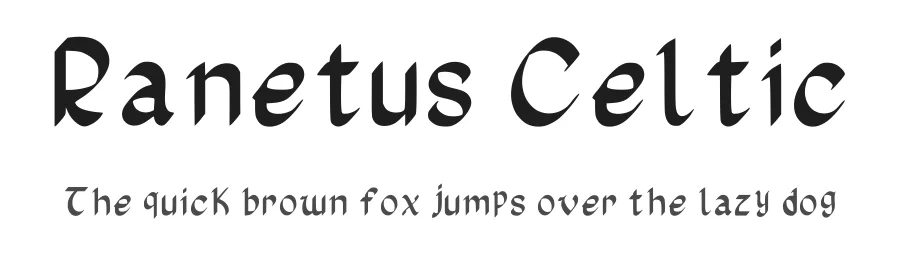 Ranetus Celtic — Script Handwritten Font