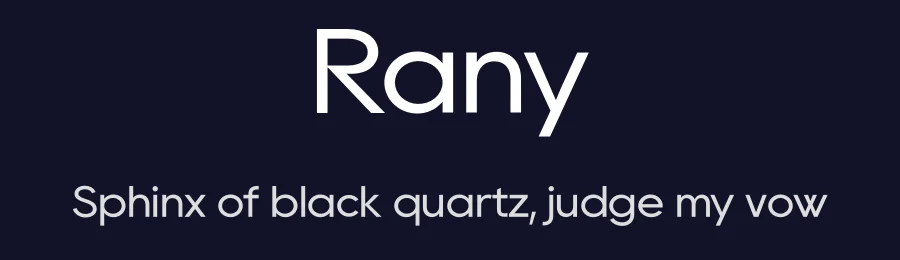 Rany by Ran Mingwei — Sans Serif Font — thumbnail 2