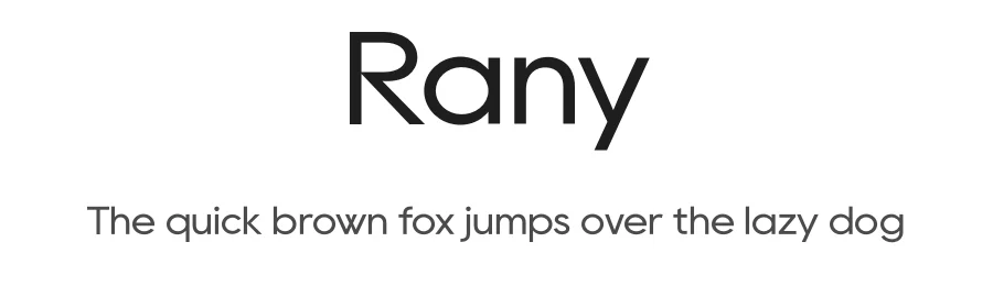 Rany by Ran Mingwei β Sans Serif Font