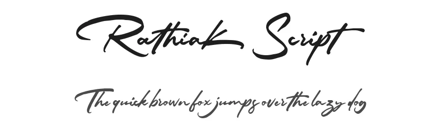 Rathiak Script by Sibras Syahdan Brasto & Amir Subqi Setiaji — Script Handwritten Font