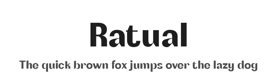 Ratual by Abdul Artega β Sans Serif Font
