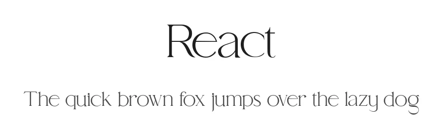 React by Akhmad Husain Rifa'i — Serif Font
