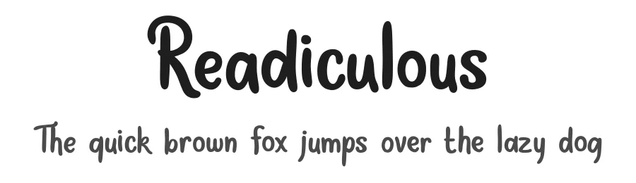 Readiculous by Joe Letter — Script Handwritten Font