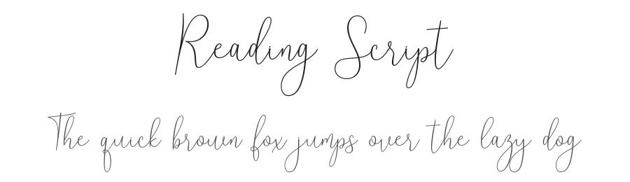 Reading Script by Mega Type — Script Handwritten Font