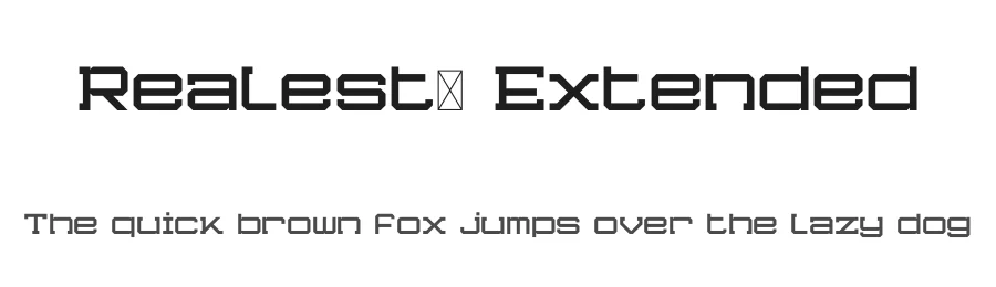 Realest™ Extended — Slab Serif Font