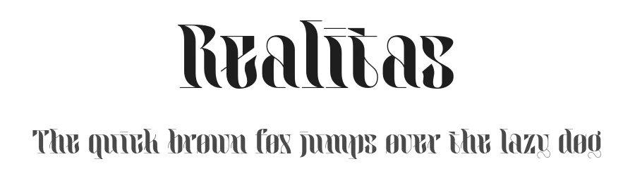 Realitas by Eko Bimantara — Display Font