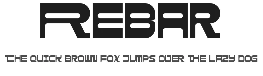 Rebar by frongile β Display Font