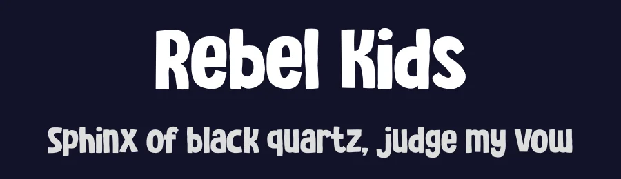 Rebel Kids by Sahirul Puguh — Display Font — thumbnail 2