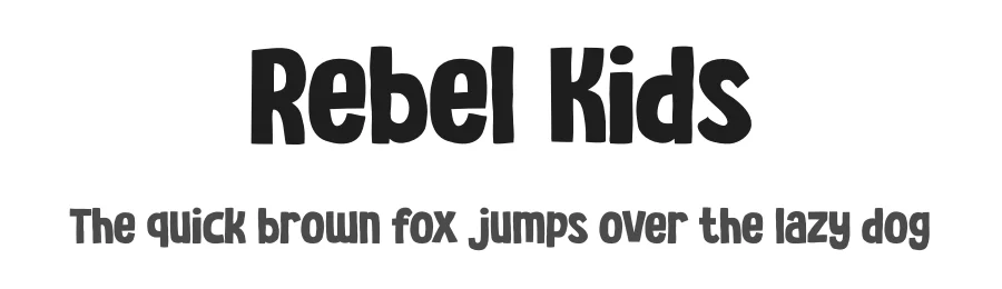 Rebel Kids by Sahirul Puguh — Display Font