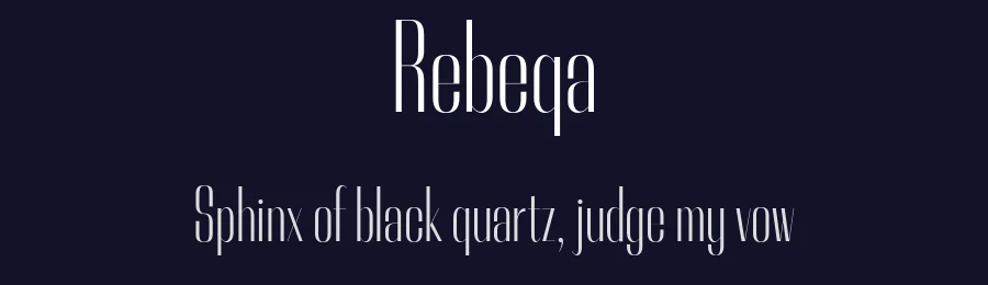 Rebeqa by NirvanType — Sans Serif Font — thumbnail 2