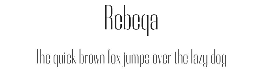 Rebeqa by NirvanType — Sans Serif Font