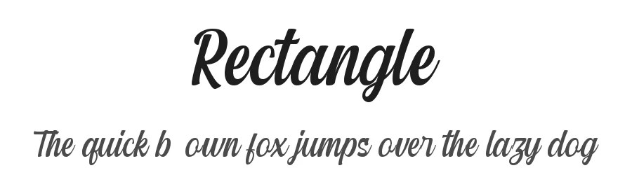 Rectangle — Script Handwritten Font