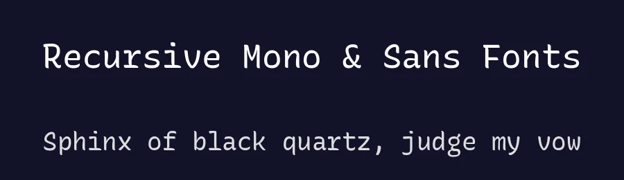 Recursive Mono & Sans Fonts — Sans Serif Font — thumbnail 2