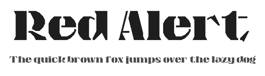 Red Alert by frongile — Display Font