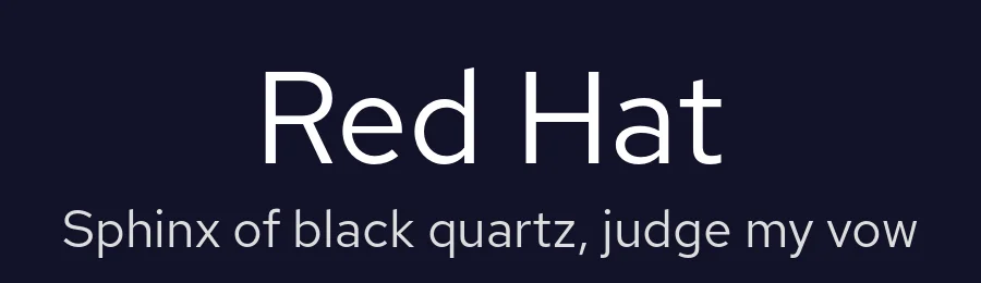 Red Hat by Pentagram, MCKL — Sans Serif Font — thumbnail 2
