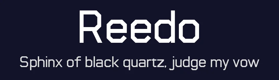 Reedo by Artyom Levanov — Display Font — thumbnail 2