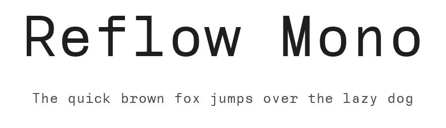 Reflow Mono by Diki Pradipta Tri Atmojo — Sans Serif Font